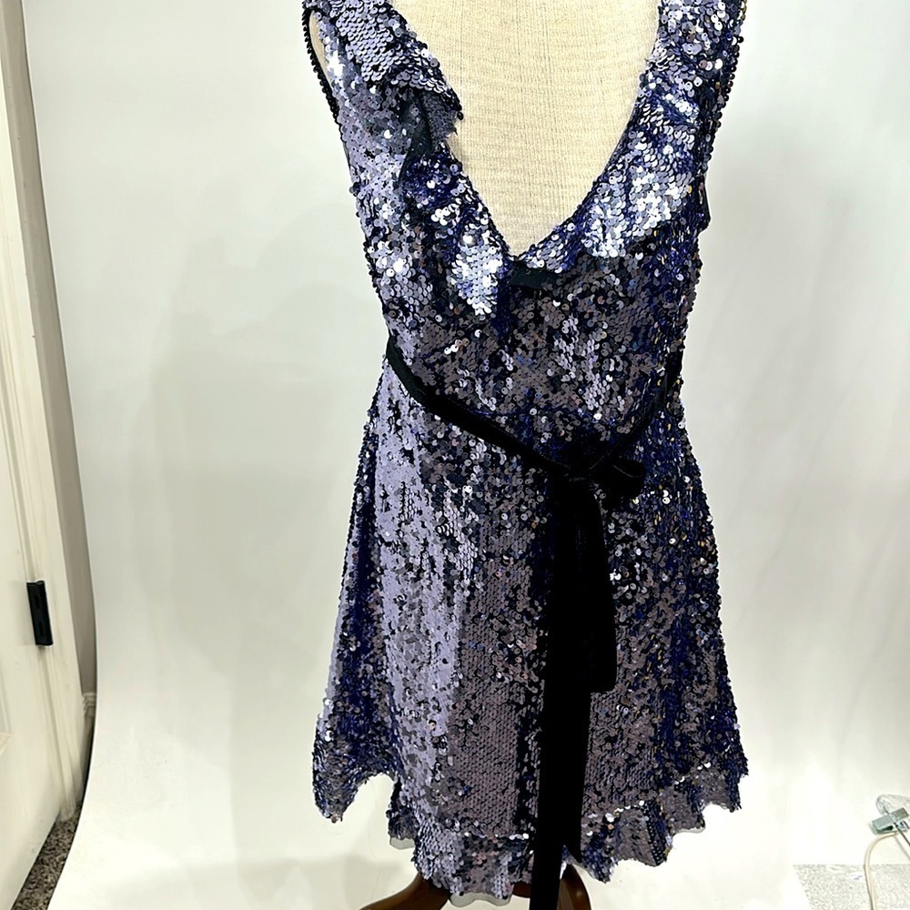Free People purple sequin dress size 8